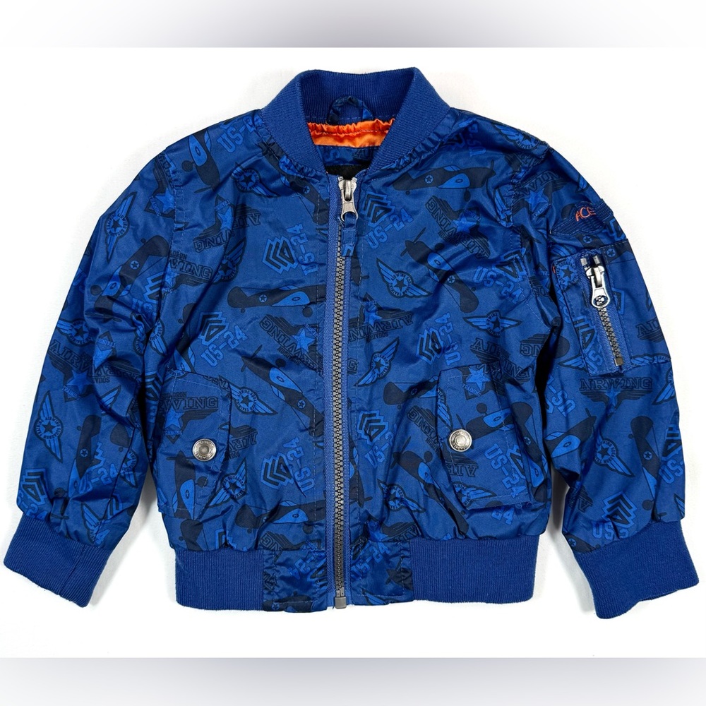 IXTREME Boys Bomber Jacket 24M Airplane Aviator Pilot Flight Military Style USA‎